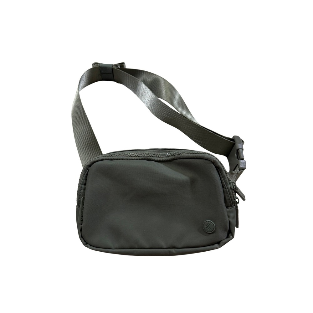Kyodan Belt Bag Sage Green Nylon Crossbody Fanny Pack Hiking Travel Utility